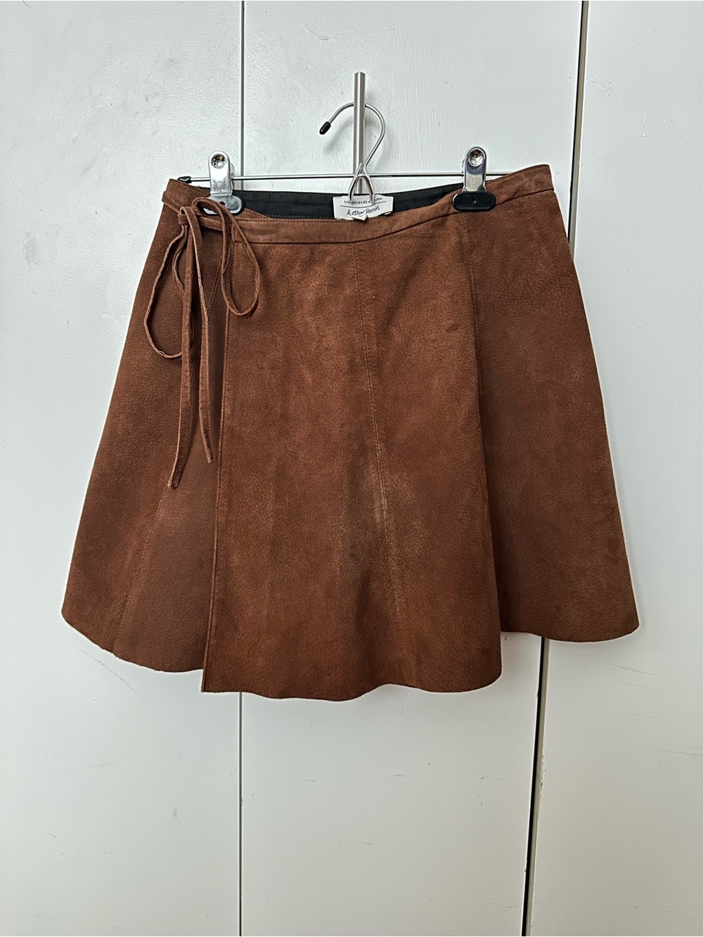 & other stories Brown Suede Wrap Circle Skirt US 6